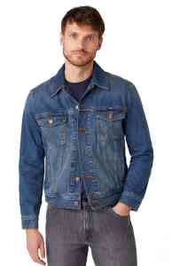 Wrangler Herren Jeans Jacke Mid Stone